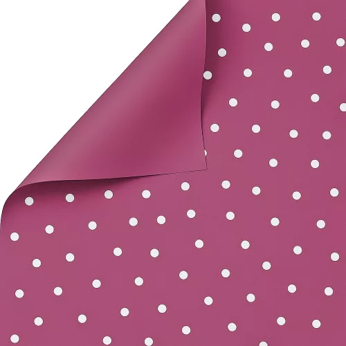 Bodkovaná fólia (malé bodky) 58 x 58 cm, 20 ks. - Tmavoružová