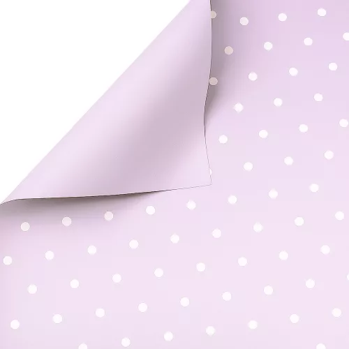 Bodkovaná fólia (malé bodky) 58 x 58 cm, 20 ks. - Svetlá levanduľová