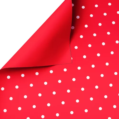 Bodkovaná fólia (malé bodky) 58 x 58 cm, 20 ks. - Červená
