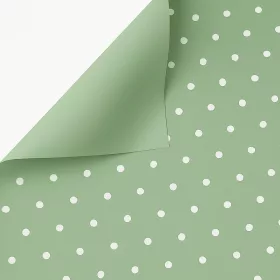   Bodkovaná fólia (malé bodky) 58 x 58 cm, 20 ks. - Šalviová zelená