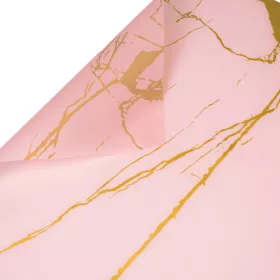   Fóliový hárok s mramorovým vzorom 58x58cm, 20ks - Púdrovoružová
