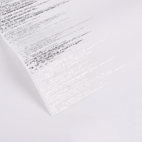   Fólia hárok so strieborným leskom 57 x 57cm, 15pcs. - Biela