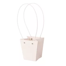 10ks. Taška na kvety 12(v) x 12(š) x 12.5(h) cm - Biela