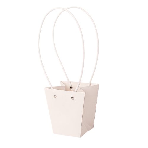 10ks. Taška na kvety 12(v) x 12(š) x 12.5(h) cm - Biela