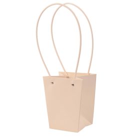   10 ks. Taška na kvety 13(v) x 9.5(š) x 15.5(h) cm - Svetlá púdrová