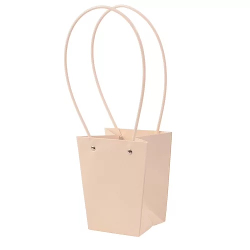 10 ks. Taška na kvety 13(v) x 9.5(š) x 15.5(h) cm - Svetlá púdrová
