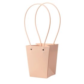   10 ks. Taška na kvety 13(v) x 9.5(š) x 15.5(h) cm - Tmavá púdrová