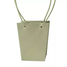   10 ks. Taška na kvety 13(v) x 9.5(š) x 15.5(h) cm - Vintage zelená