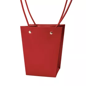   10 ks. Taška na kvety 13(v) x 9.5(š) x 15.5(h) cm - Bordová