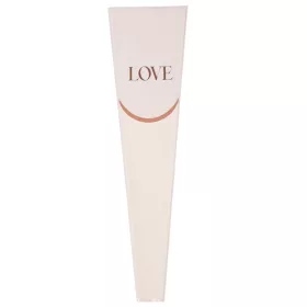   Fóliový sáčok na kvety „Love” 12.5 x 4 x 45 cm, 20 ks. - Bielá