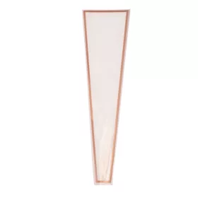   Fóliový sáčok na kvety s rámčekom Rose Gold 12.5 x 4 x 45 cm, 50 ks. - Bielá