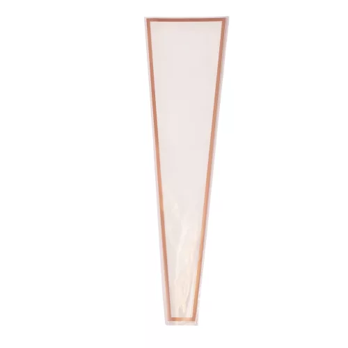 Fóliový sáčok na kvety s rámčekom Rose Gold 12.5 x 4 x 45 cm, 50 ks. - Bielá